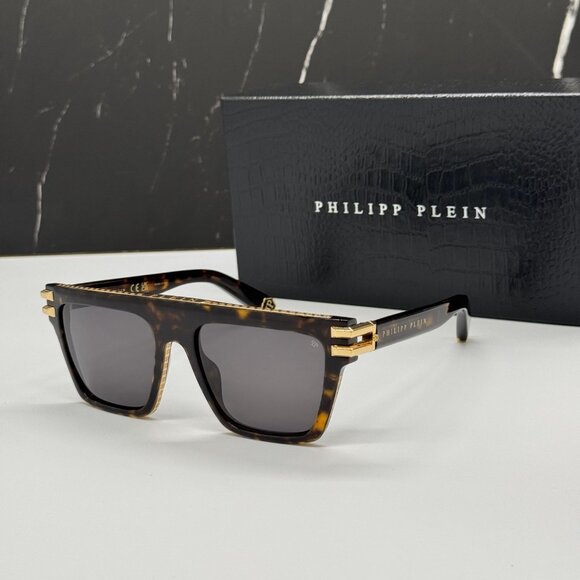 NEW SPP108M 0722 PHILIPP PLEIN ICON HAVANA UNISEX SUNGLASSES - Picture 2 of 13